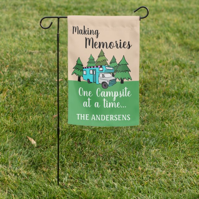 Personalize Your Name RV Trailer Camping Flags (In SItu)