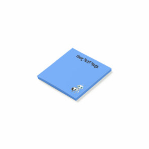 Personalize Your Name Text Blue Robot Post-it Notes