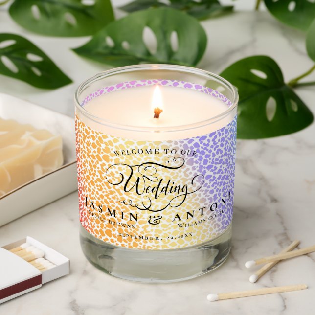 personalize your name  wedding scented candle (Lit)