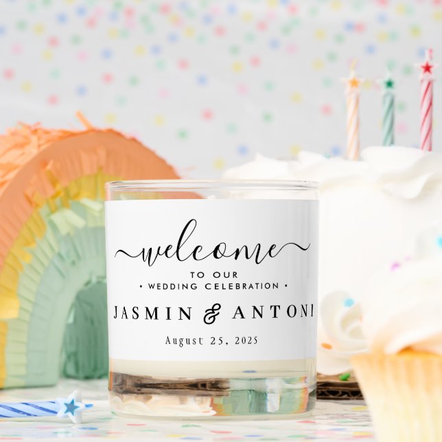 personalize your name  wedding scented candle (Birthday)