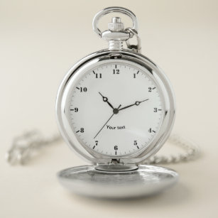 Personalize your name, with numbers and dials pocket watch