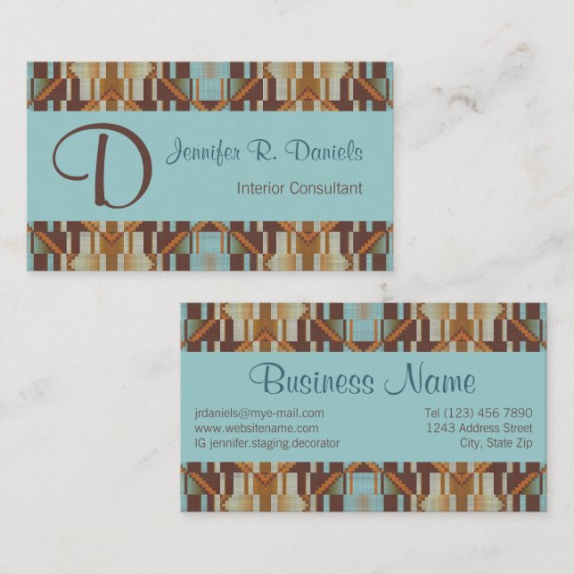 Personalize Your Native American Style Business Card (Front/Back)