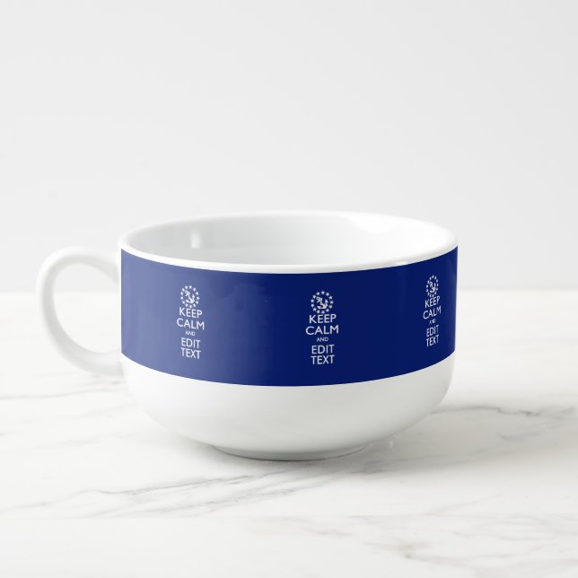 Personalize Your Nautical Keep Calm And Edit Text Soup Mug (Right)