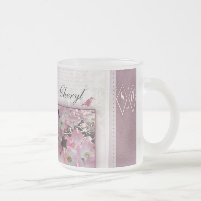 Personalize your own 80th birthday frosted glass coffee mug (Right)