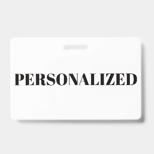Personalize Your Own Badge