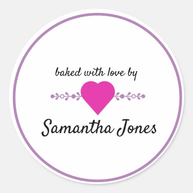 Personalize your own baked by sticker (Front)