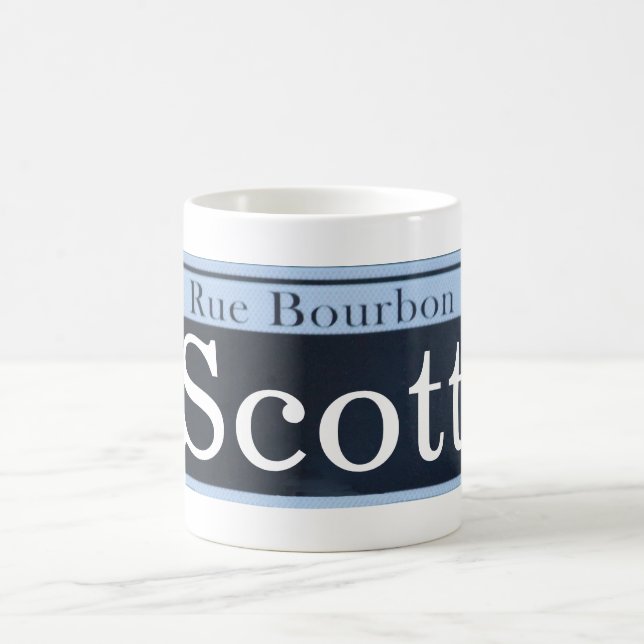 Personalize your own Bourbon Street Sign Coffee Mug (Center)