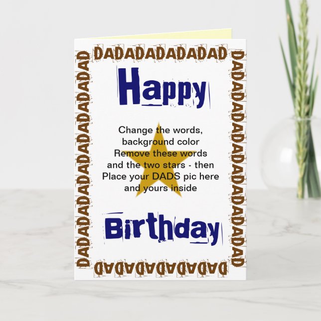 Personalize your own card to Dad (Front)