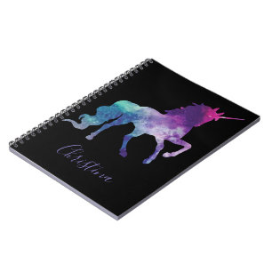 Personalize Your Own Colorful Unicorn Notebook
