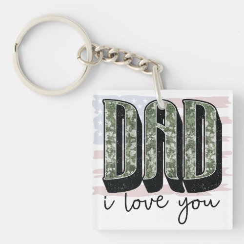 Personalize Your Own Custom Made Dad I Love You on Keychain