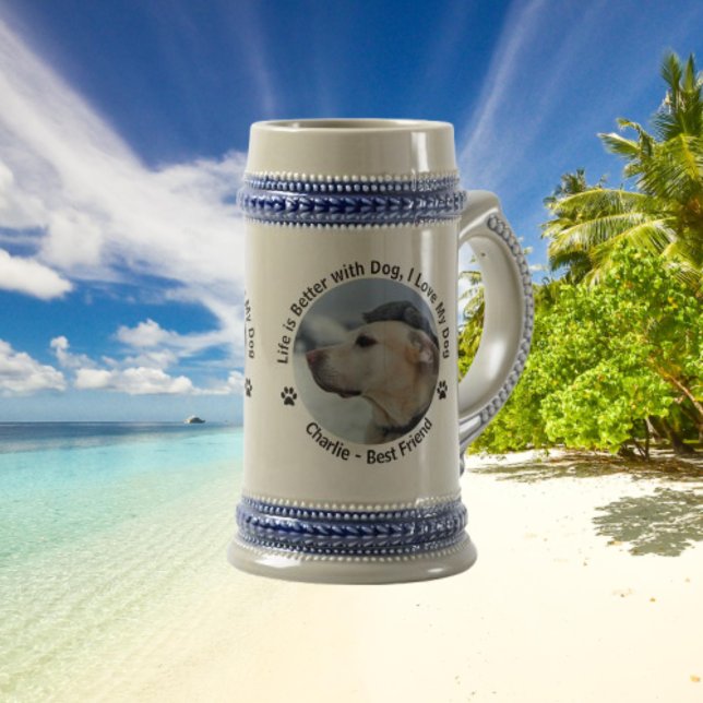 Personalize Your Own Custom Made Design Pet Photo  Beer Stein (Creator Uploaded)