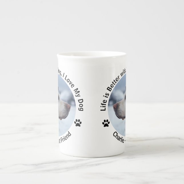 Personalize Your Own Custom Made Design Pet Photo  Bone China Mug (Front)