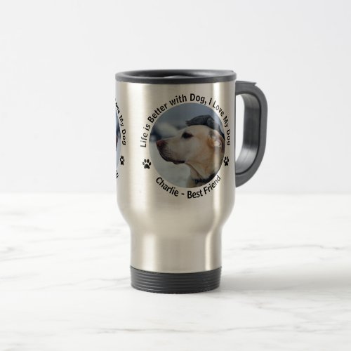 Personalize Your Own Custom Made Design Pet Photo  Travel Mug