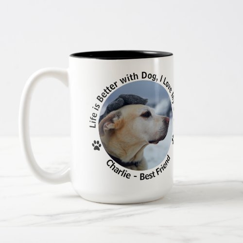 Personalize Your Own Custom Made Design Pet Photo  Two_Tone Coffee Mug