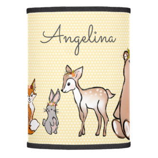 Personalize Your Own Cute Woodland Animals Lamp Shade