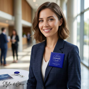 Personalize Your Own Dark Blue Square Button