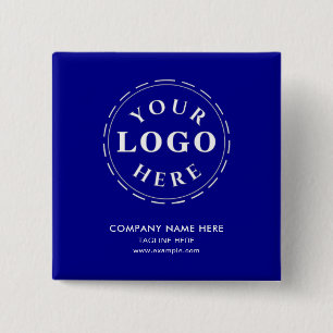 Personalize Your Own Dark Blue Square Button