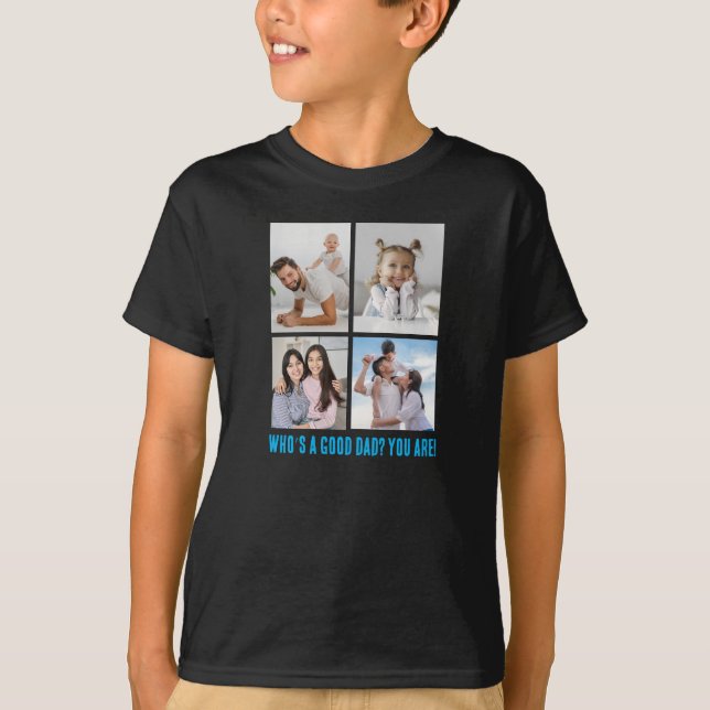 Personalize Your Own Fathers Day Photo College on T-Shirt (Front)