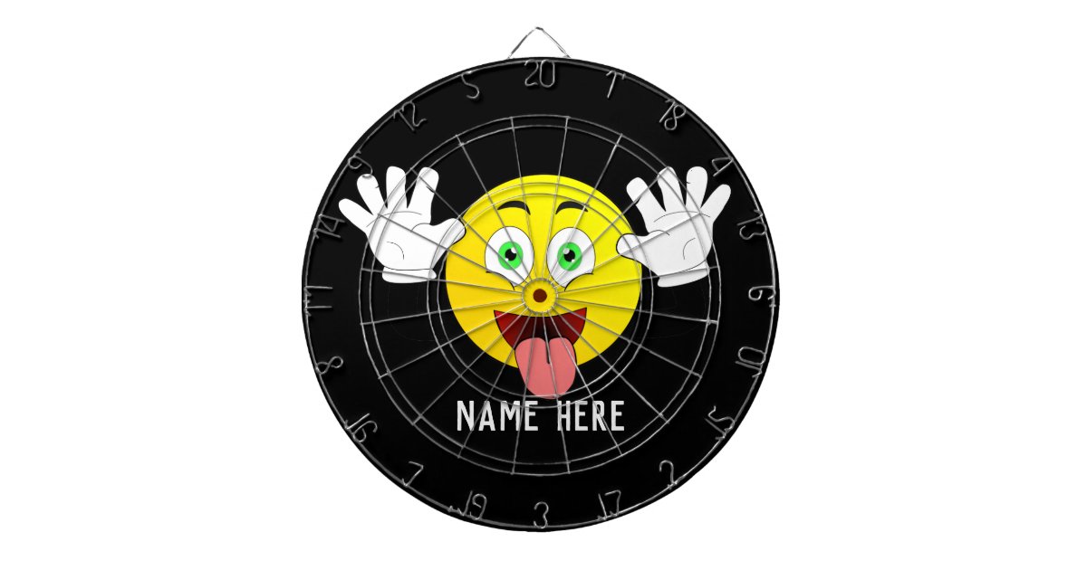 Personalize Your Own Funny Emoji Dart Board Zazzle