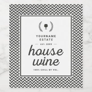 Personalize Your Own House Wine Template Label
