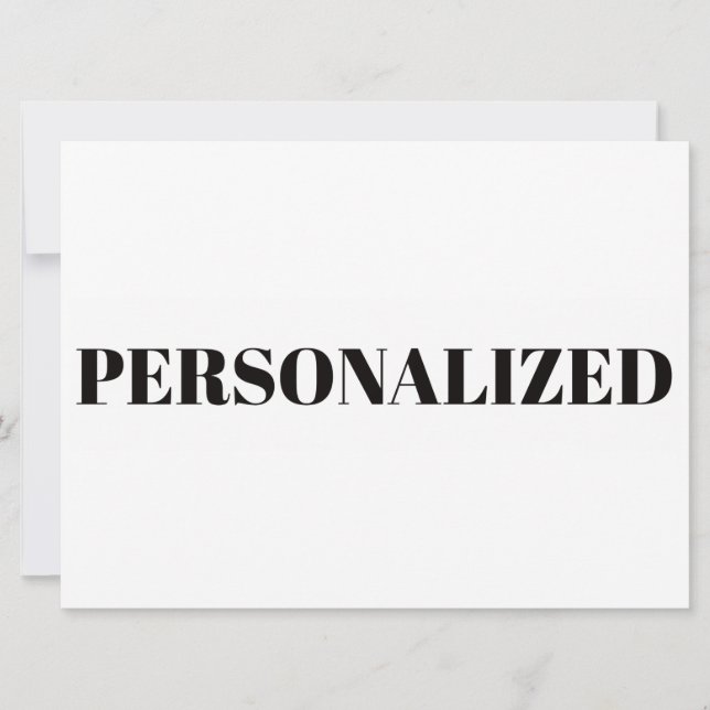 Personalize Your Own Invitation (Front)