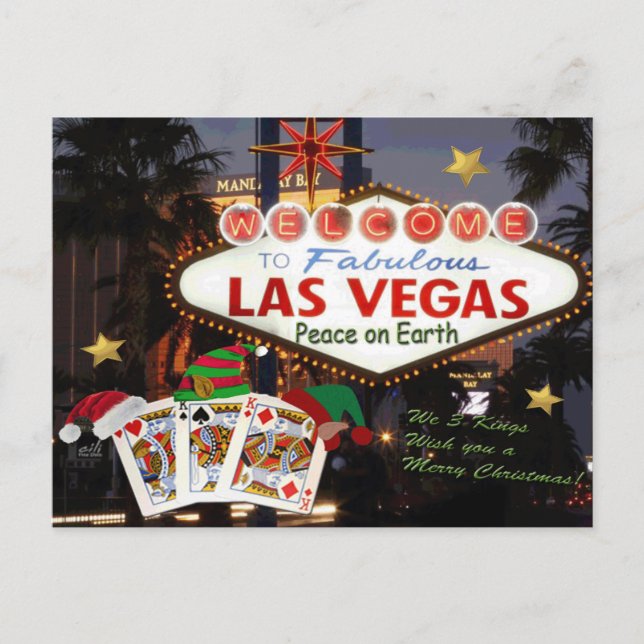 Personalize your own Las Vegas Christmas Postcard (Front)