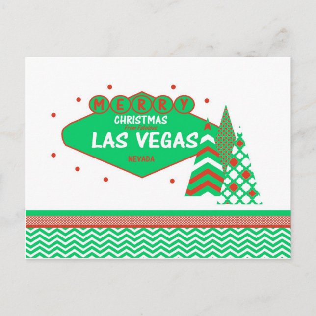 Personalize your own Las Vegas Christmas Postcard. Postcard (Front)