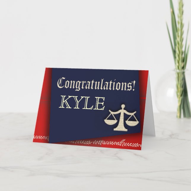 Personalize your own law school graduate design card (Front)