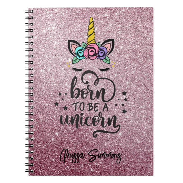 Personalize Your Own Magical Unicorn Notebook (Front)