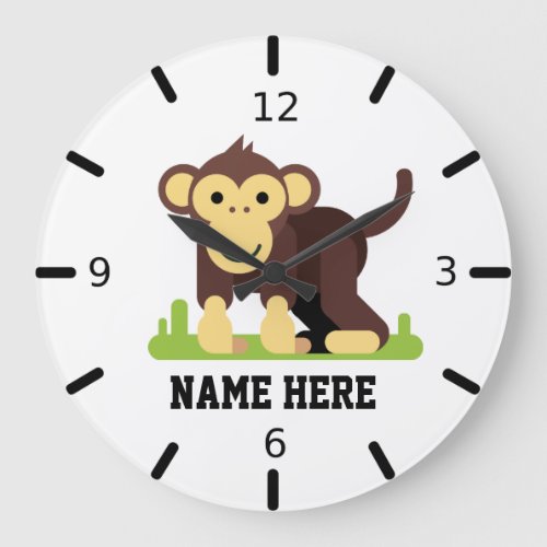 Personalize Your Own Monkey Large Clock