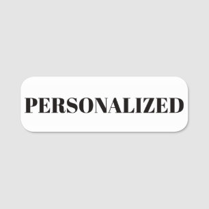 Personalize Your Own Name Tag
