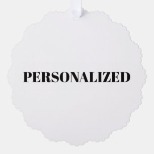 Personalize Your Own Ornament Card