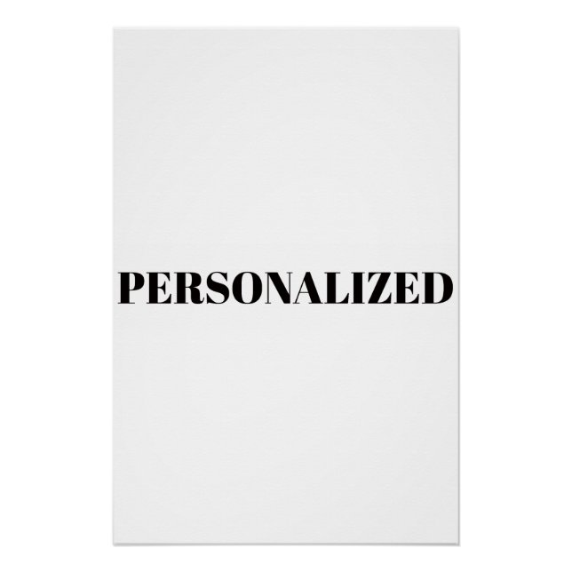 Personalize Your Own Poster (Front)