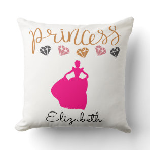 Personalize Your Own Princess Throw Pillow