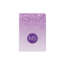 Personalize Your Own Purple Dripping Glitter