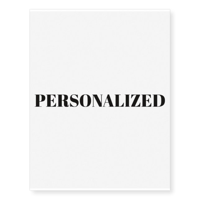Personalize Your Own Temporary Tattoos (Front)
