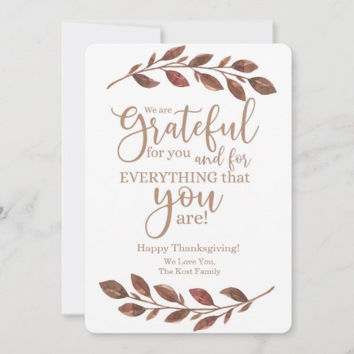 Personalize Your Own Thanksgiving Card
