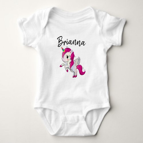 Personalize Your Own Unicorn Baby Bodysuit