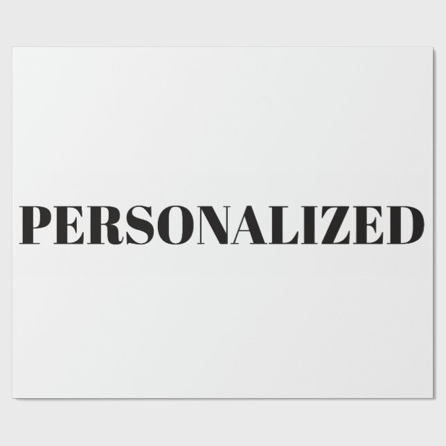 Personalize Your Own Wrapping Paper (Flat)