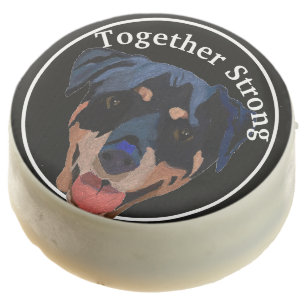 Personalize Your Rottweiler Photo & Text Chocolate Covered Oreo