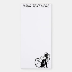 Personalize Your Text Here Elegant Cat Magnetic Notepad