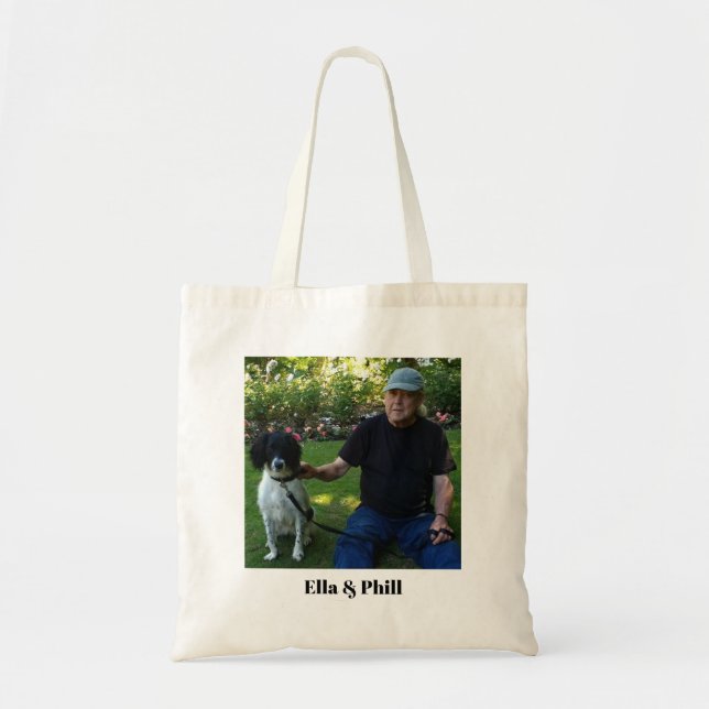 Personalize your tote. Adapt own photo and text. Tote Bag (Front)