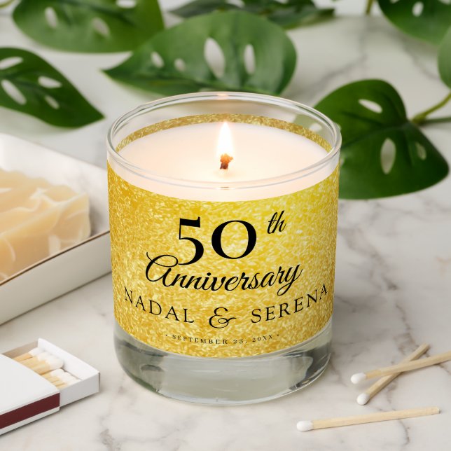 personalize your  Wedding Anniversary Scented Candle (Lit)