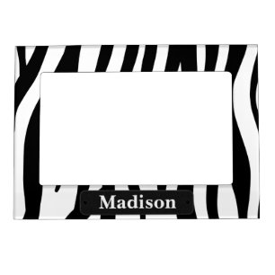 Personalize Zebra Animal Print Magnetic Frame