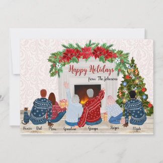 Personalizeable Custom Family Portrait Holidays  Invitation