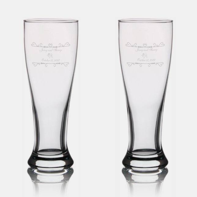 Personalizeable Etched Beer Glasses (Glassware)