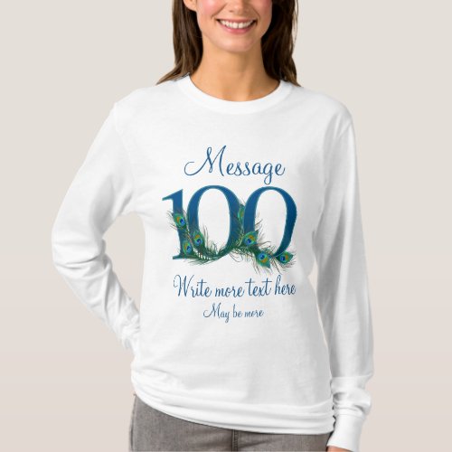 Personalized 100 classy 100th century birthday T_Shirt