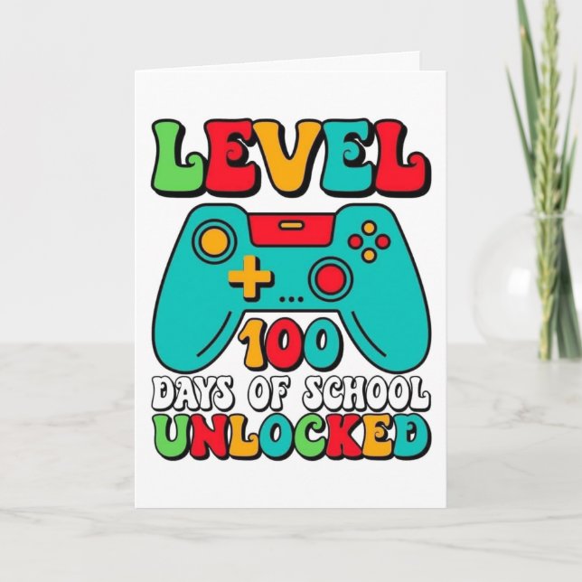 Personalized 100 Day of School  Card (Front)