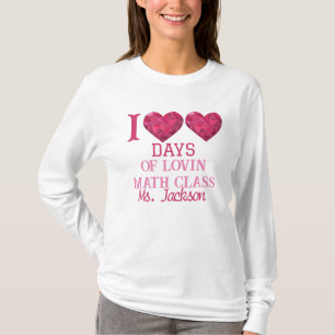 Personalized 100 days of loving math class  T-Shirt