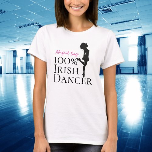 Personalized 100 Irish Dancer Hard Shoe Dance T_Shirt